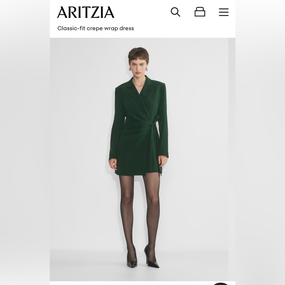 COPY - Aritzia Dark Green Blazer Dress in size 4